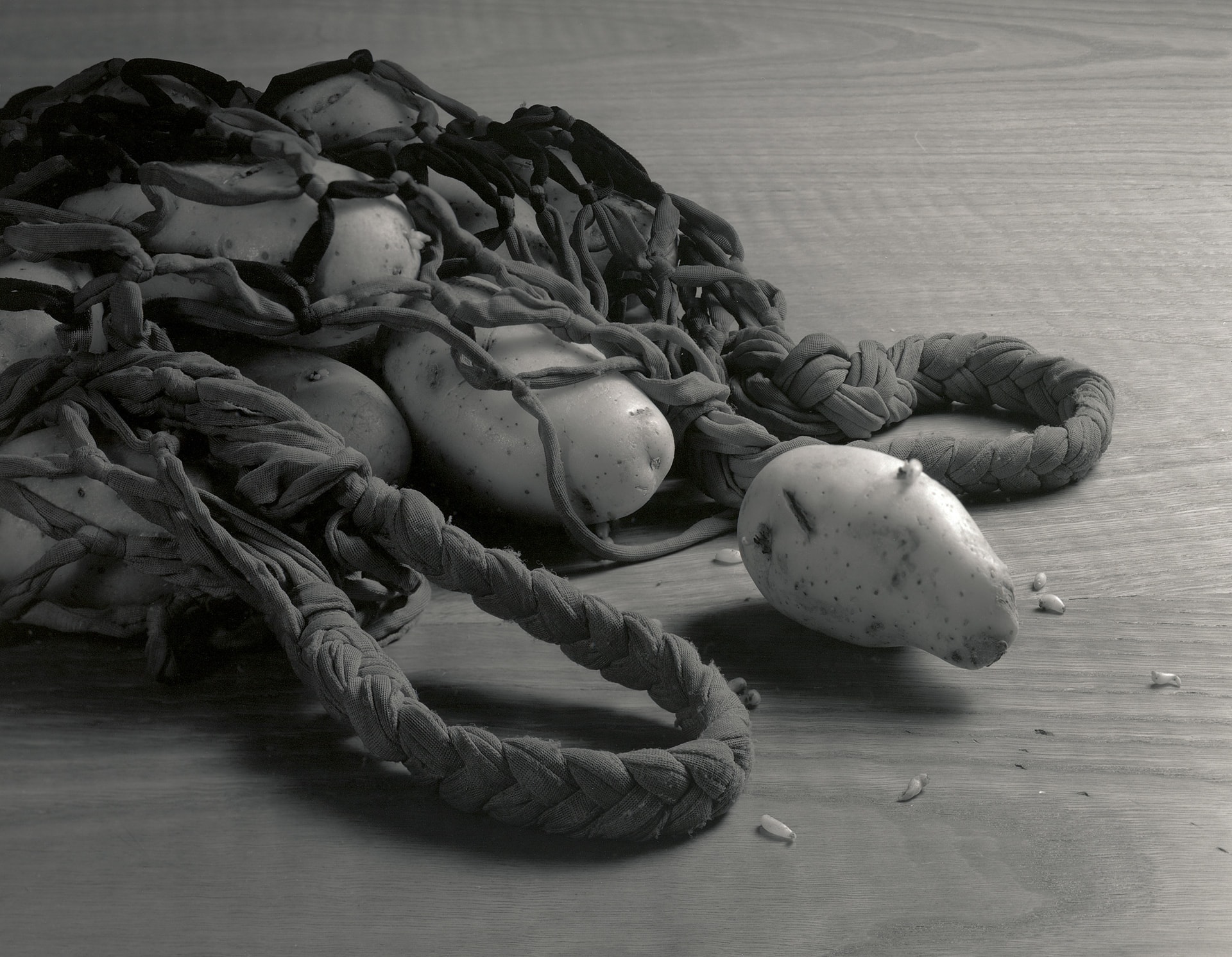 Di ritorno dal mercato - Foto bianco nero da negativo 4x5