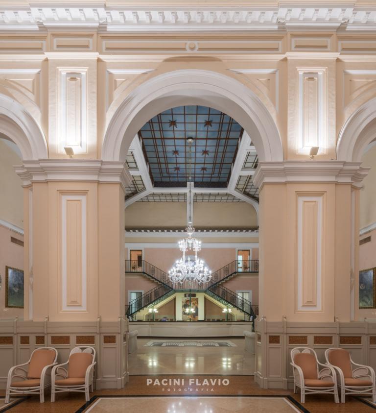 L'ingresso al Padiglione Oriani delle Terme di Riolo